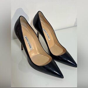 Manolo Blahnik BB Patent Black Pumps - EU 40.5